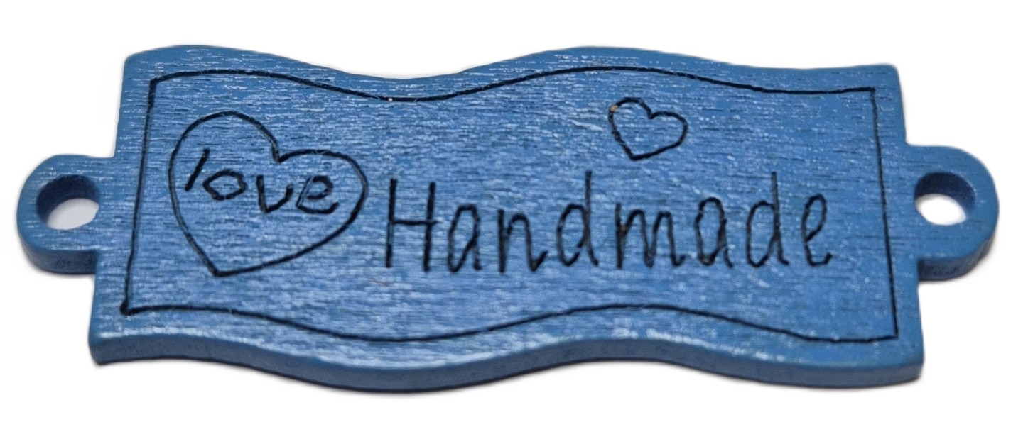 Houten Handmade Knoop Blauw