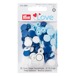 Prym Love Drukknopen 12,4 mm  Blauw, Wit