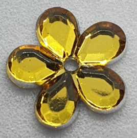 Gele Bloemen Pailletten 10mm