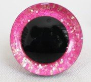 25mm Donker Roze Glitter Ogen