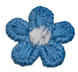 Bloemetjes Licht Blauw 15mm (5 stuks)