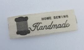 Beige Handmade Labels & Garen 4,5 x 0,9 cm (5 stuks)