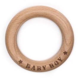 Beuken Houten ring 70mm x 10mm * Baby Boy*