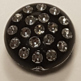 Gekleurde Ronde knopen met Glitters 13mm