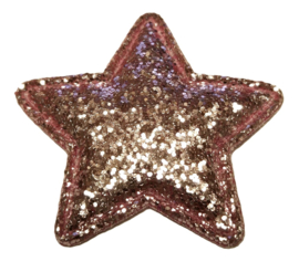 Roze Glitter Sterren 32mm (5 stuks)