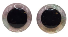 Licht Roze Groene Glitter Ogen 25mm II