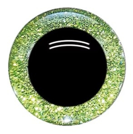 25mm Licht Groen Glitter Ogen