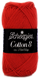 Scheepjes Cotton 8 nr 510 Rood