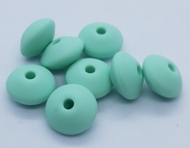 Lentil Kralen 12mm - Mint Groen