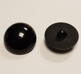 Zwarte Half Ronde Ogen Knoopjes 24,5mm
