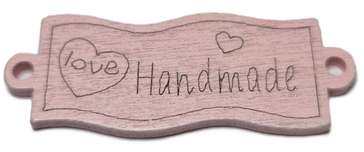 Houten Handmade Knoop Roze