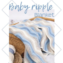 Haakpakket Baby Ribbel deken blauw