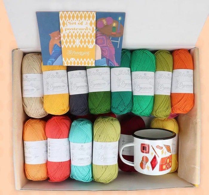 Scheepjes CAL Festival of Lights blanket -Organicon kit
