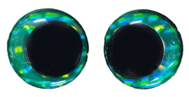 Groene Schele Fantasie Ogen 14mm