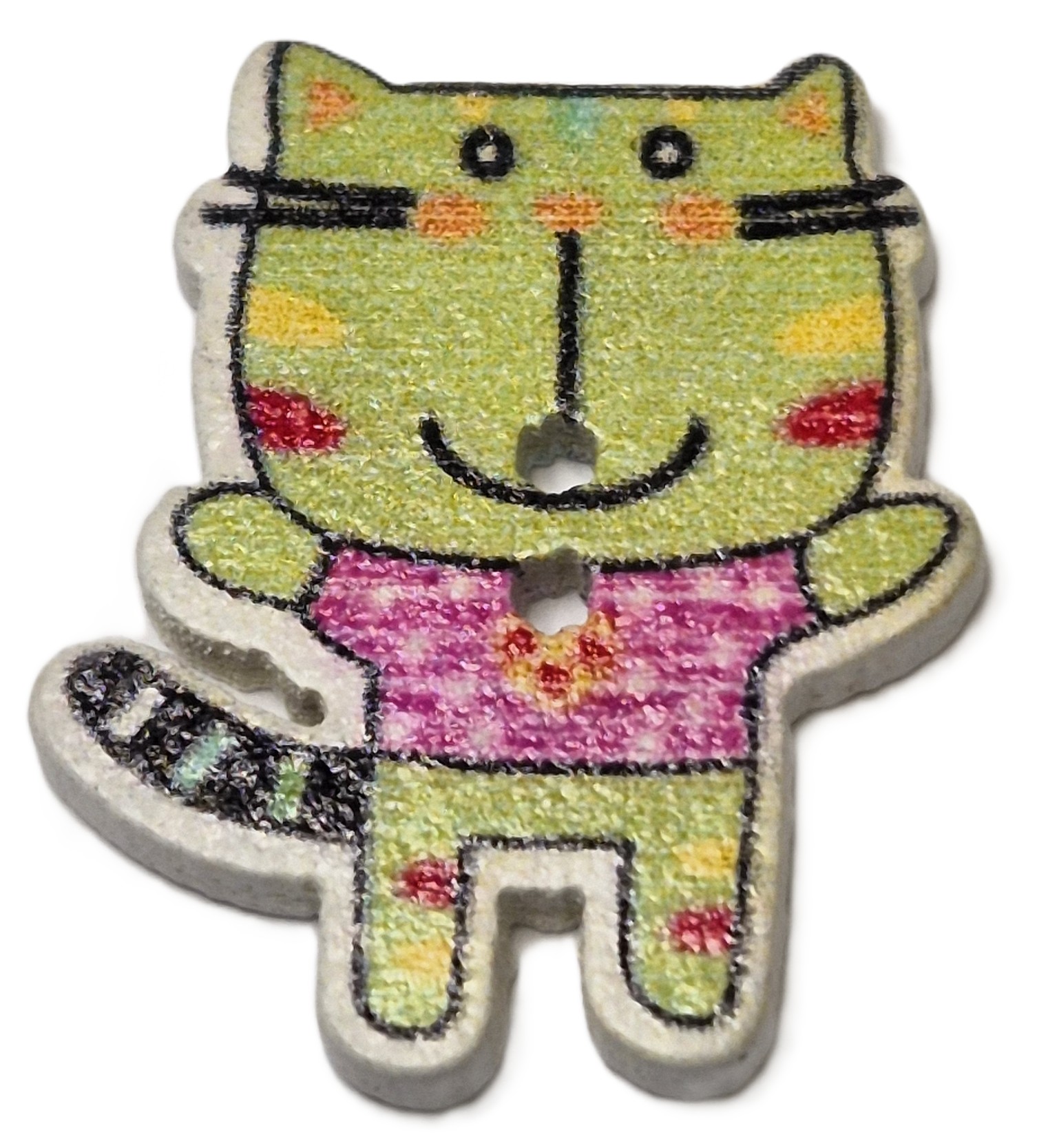 Katten Knopen Groen (5 stuks)