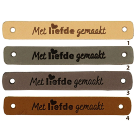 Durable - Leren label Met Liefde Gemaakt (2 stuks)