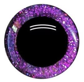 30mm Paarse Glitter Veiligheids Ogen