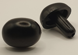 Zwarte Ovalen Dopneus 20mm