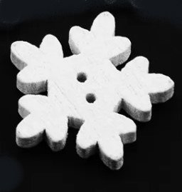 Sneeuwvlok Knopen 1,8cm (5 stuks)