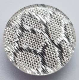 Zilverkleurige Glitter Knopen 18mm