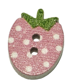 Aardbeien knopen Roze (5 stuks)