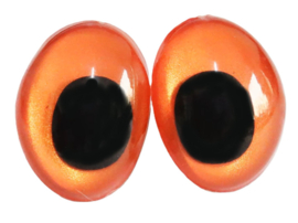 Ovale Gekleurde Ogen 13x18mm Oranje