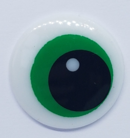 Cartoon Ogen Groen 14 mm (2 Stuks)