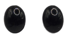 Ovalen Veiligheidsogen zwart 10 mm (10 stuks)
