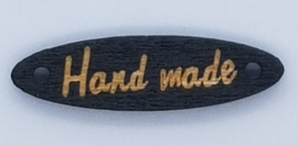 Houten Ovalen Zwarte Handmade Buttons 27mm