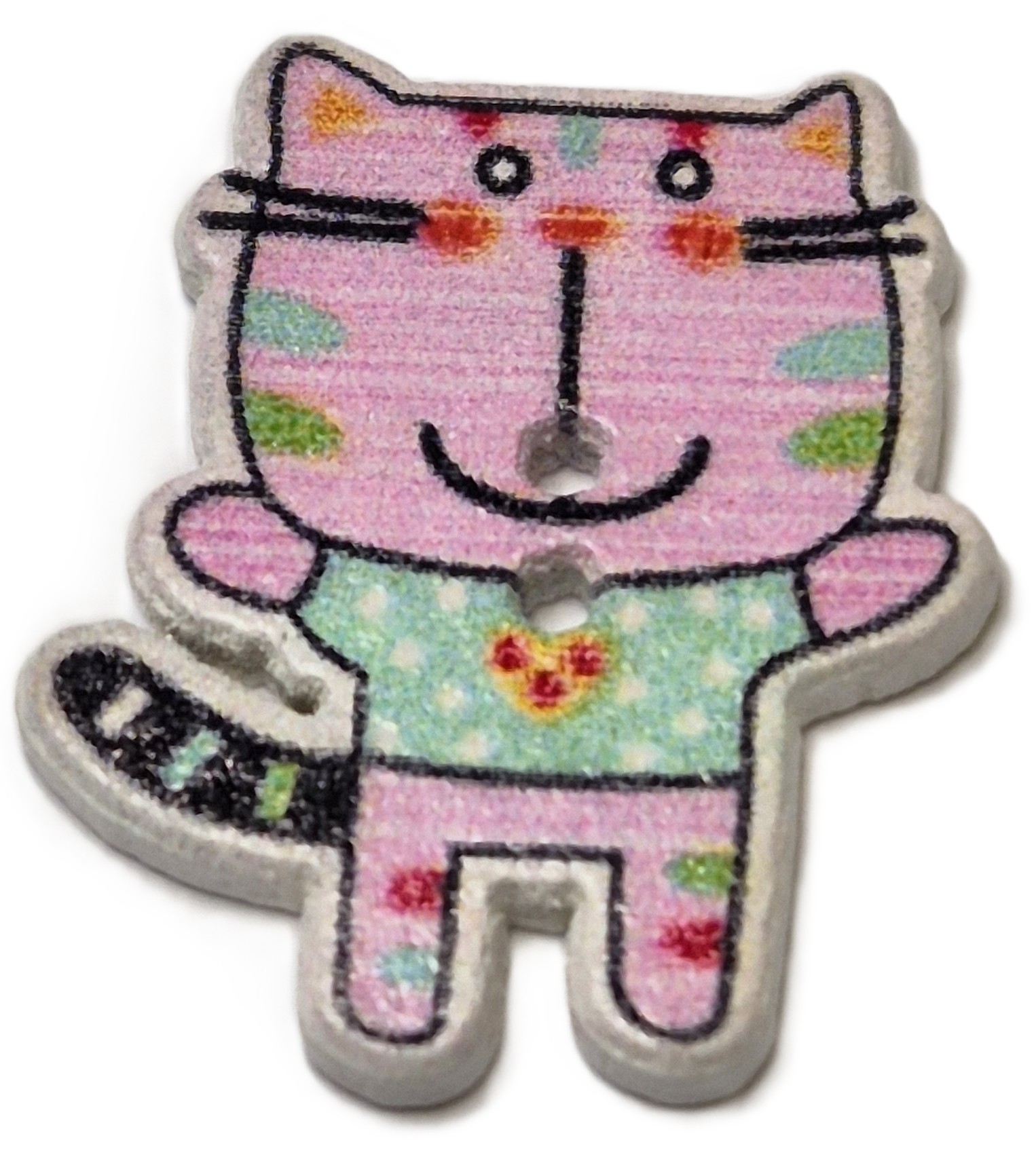 Katten Knopen Roze (5 stuks)