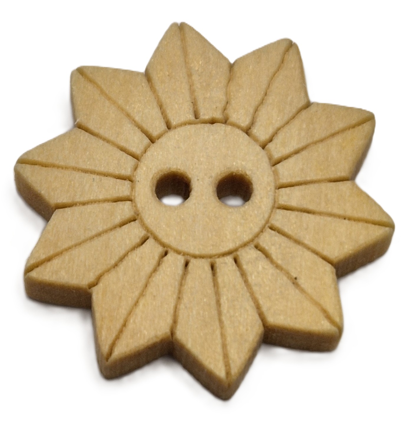Blank Houten  Zonnebloem Knopen (5 stuks)