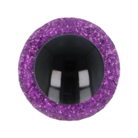 Opry Paarse Glitter Oogjes 12mm