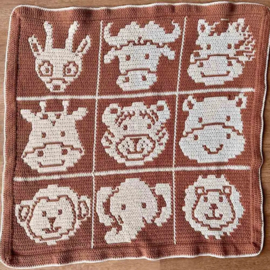 Laura de Vries  -  Haakpatroon Safari Avontuur Mozaiek Deken