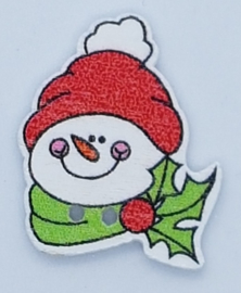 Kerst Knoop Sneeuwpop met Rode Muts