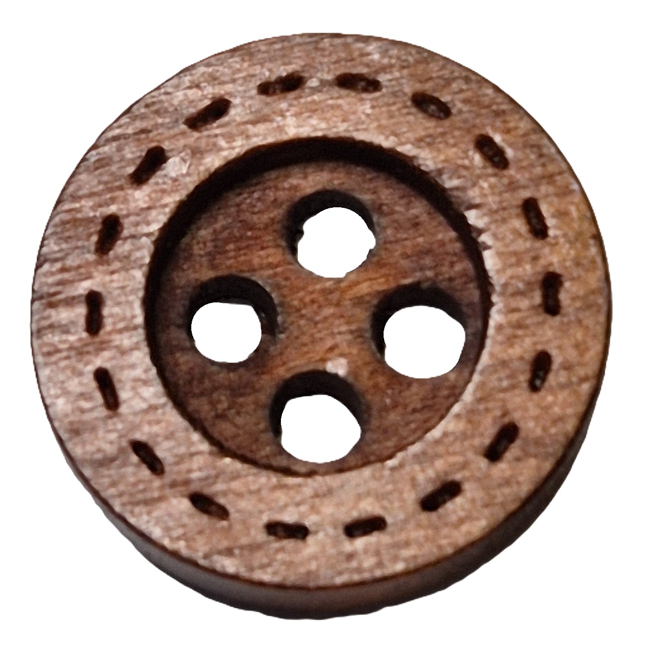 Donker Bruine Houten Knoopjes 12mm (5 stuks)