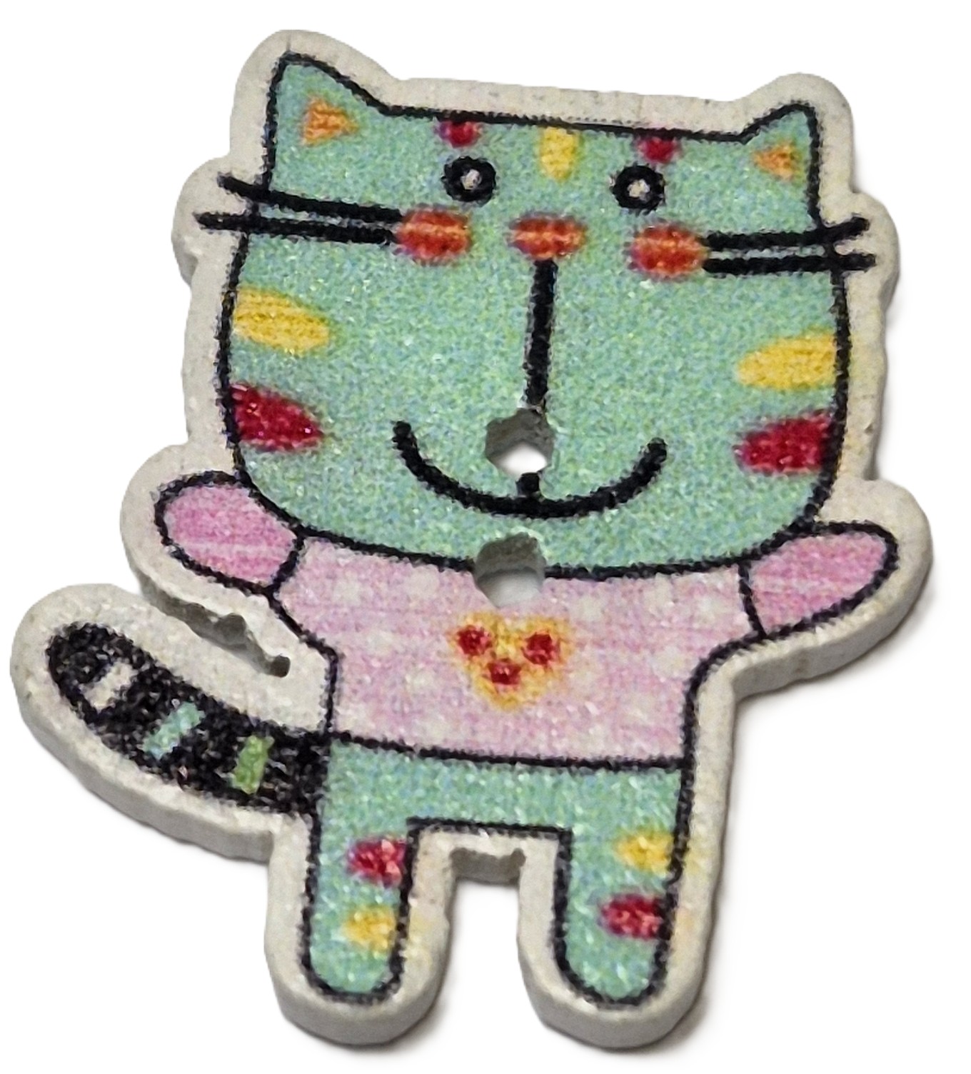 Katten Knopen Mint (5 stuks)