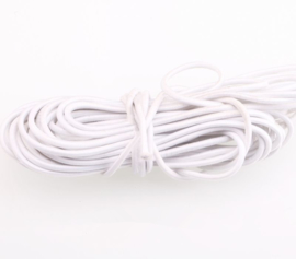 3mm Koord Elastiek Wit - 1 Meter
