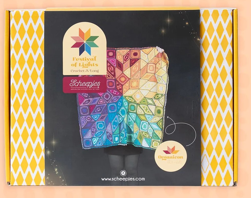 Scheepjes CAL Festival of Lights blanket -Organicon kit