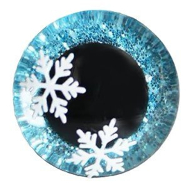 14mm Licht Blauwe Ogen met Sneeuwvlokken