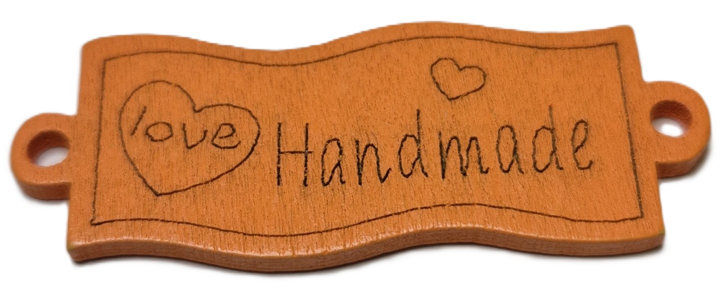Houten Handmade Knoop Oranje