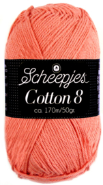 Scheepjes Cotton 8 nr 650 Donker Zalm Roze