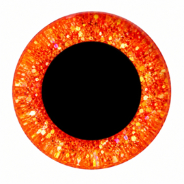 25mm Oranje Glitter Ogen