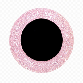 25mm Licht Roze Glitter Ogen