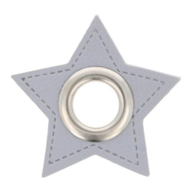 Nestel op grijs Skai-Leer 11mm zilver ster