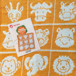Laura de Vries  -  Haakpatroon Safari Avontuur Mozaiek Deken