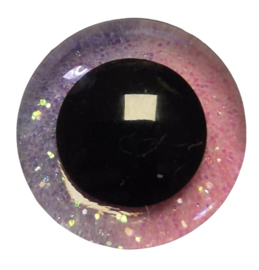 Roze Blauwe Glitter Ogen 12mm