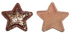 Roze Glitter Sterren 32mm (5 stuks)