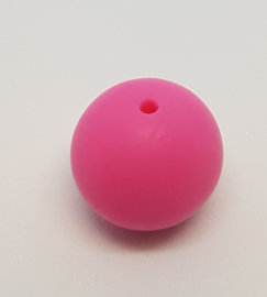 Donker Roze Silicone Kraal 20mm