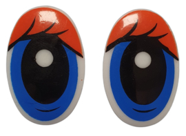 Cartoon Ogen Oranje 40x26mm (2 stuks)