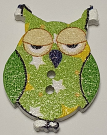 Uilen Knoop II  Groen Geel